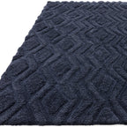 Harrison Navy High Low Shaggy Tufted Rug