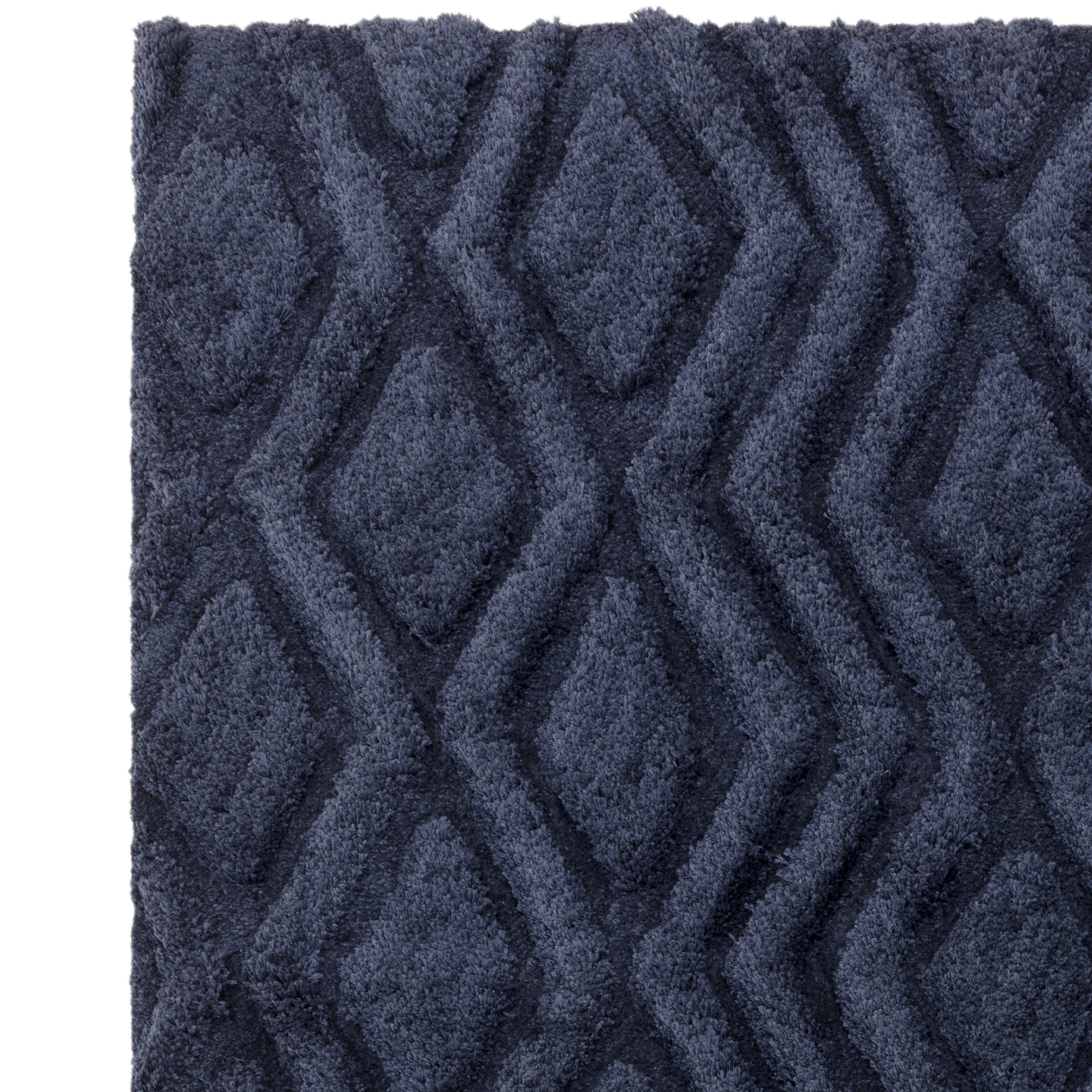 Harrison Navy High Low Shaggy Tufted Rug