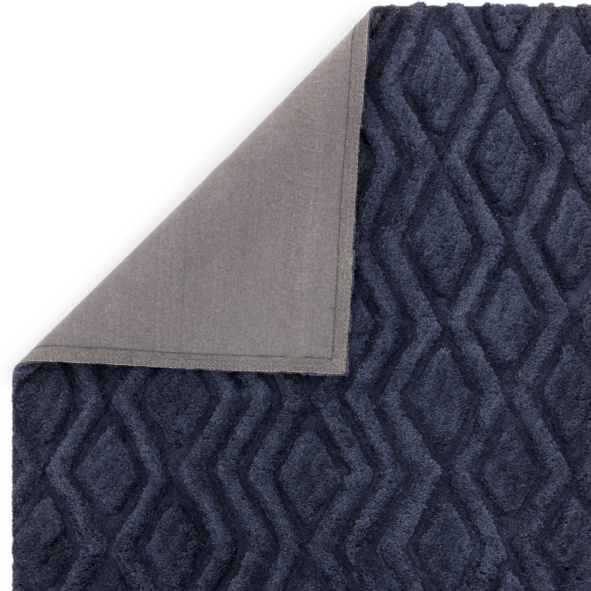 Harrison Navy High Low Shaggy Tufted Rug
