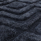 Harrison Navy High Low Shaggy Tufted Rug
