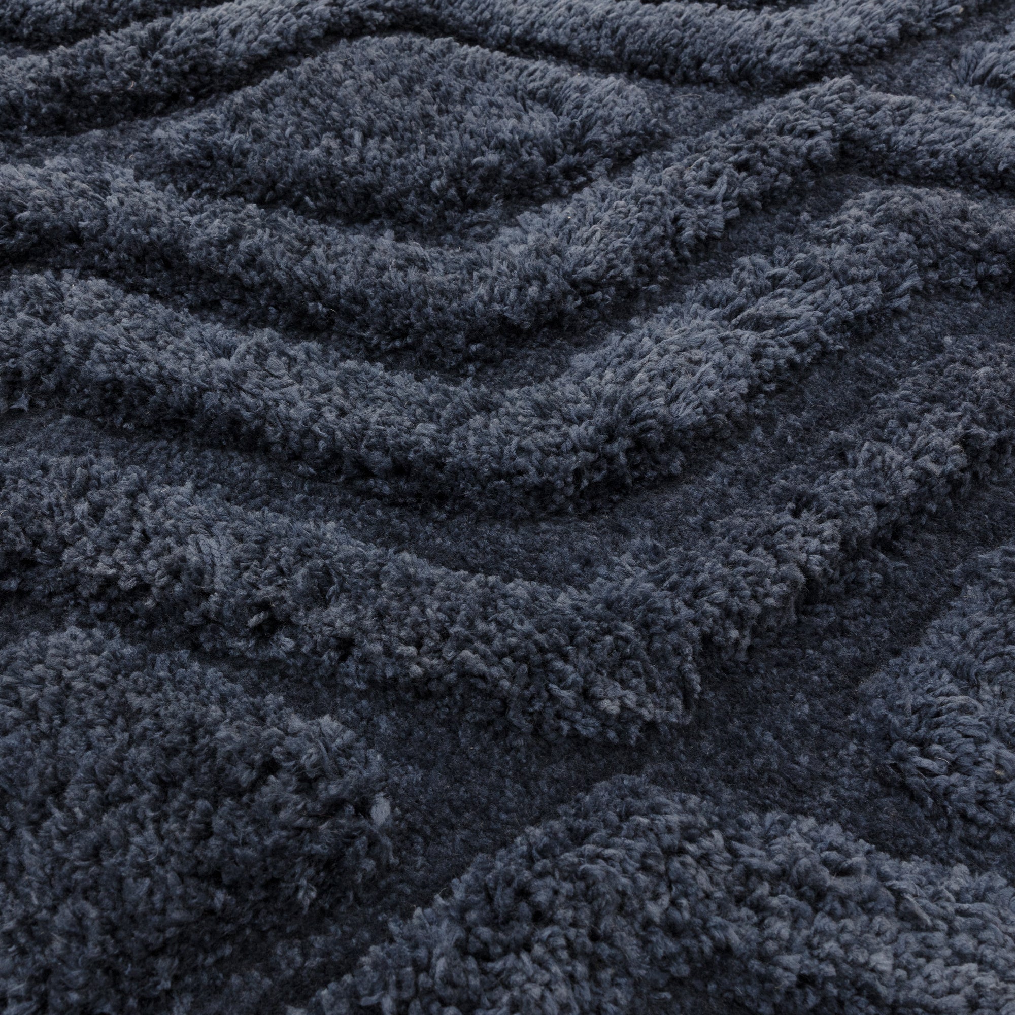 Harrison Navy High Low Shaggy Tufted Rug