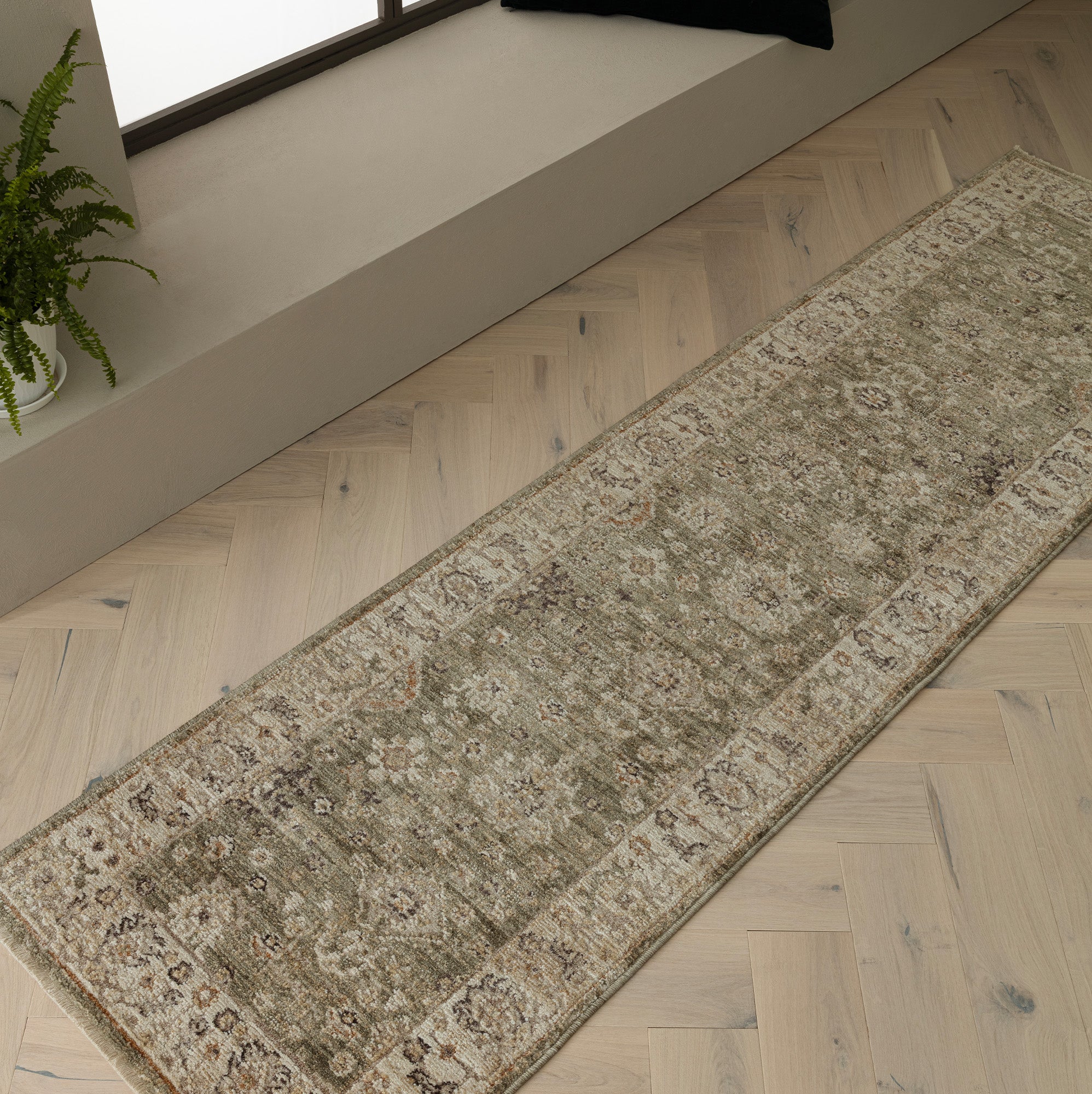 Alfombra Heriz HE04 Verde Ornamental