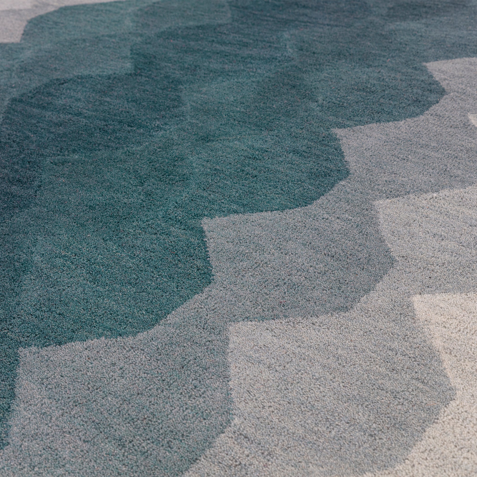 Alfombra Hive Verde Azulado