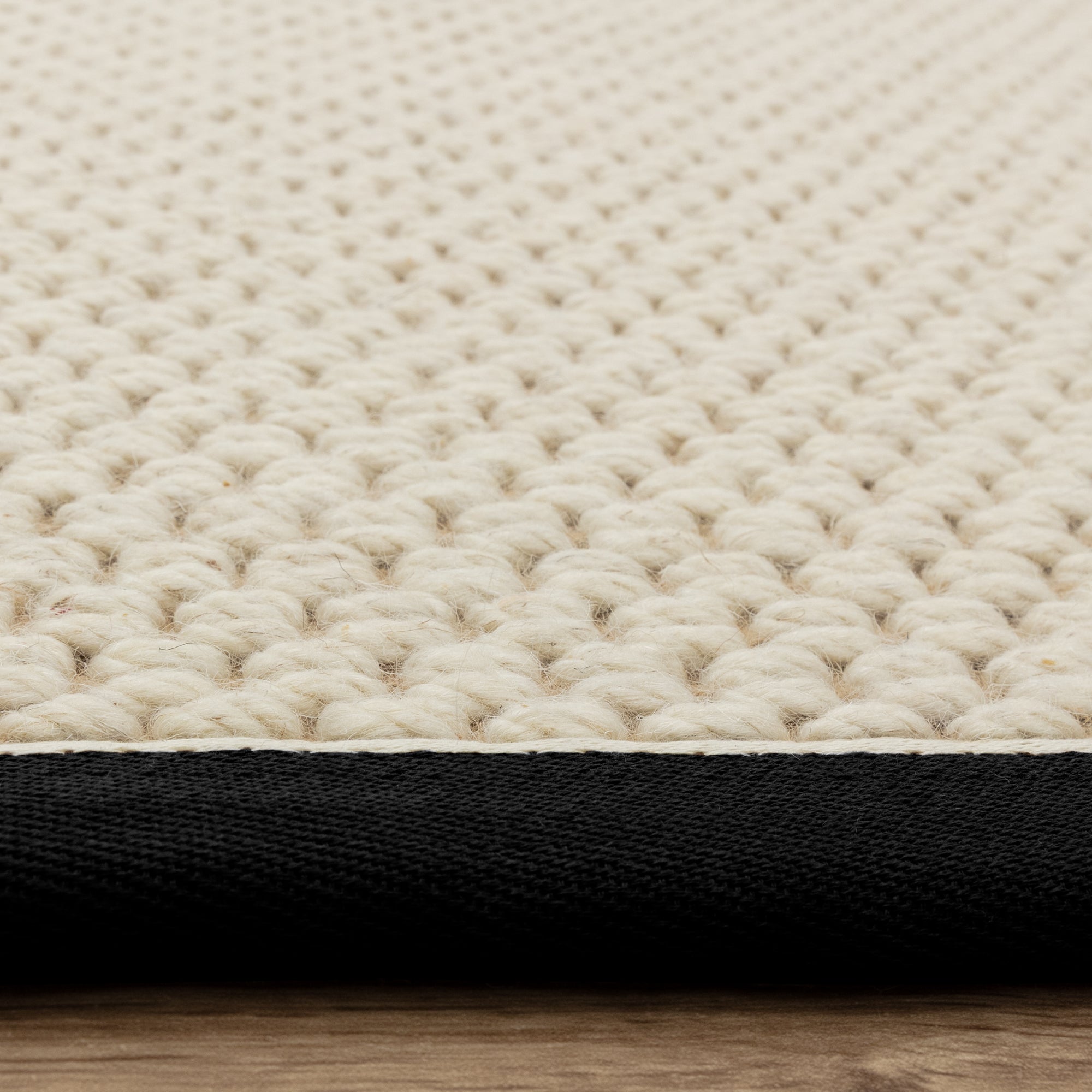 Korra Double Loop Charcoal Cream Rug