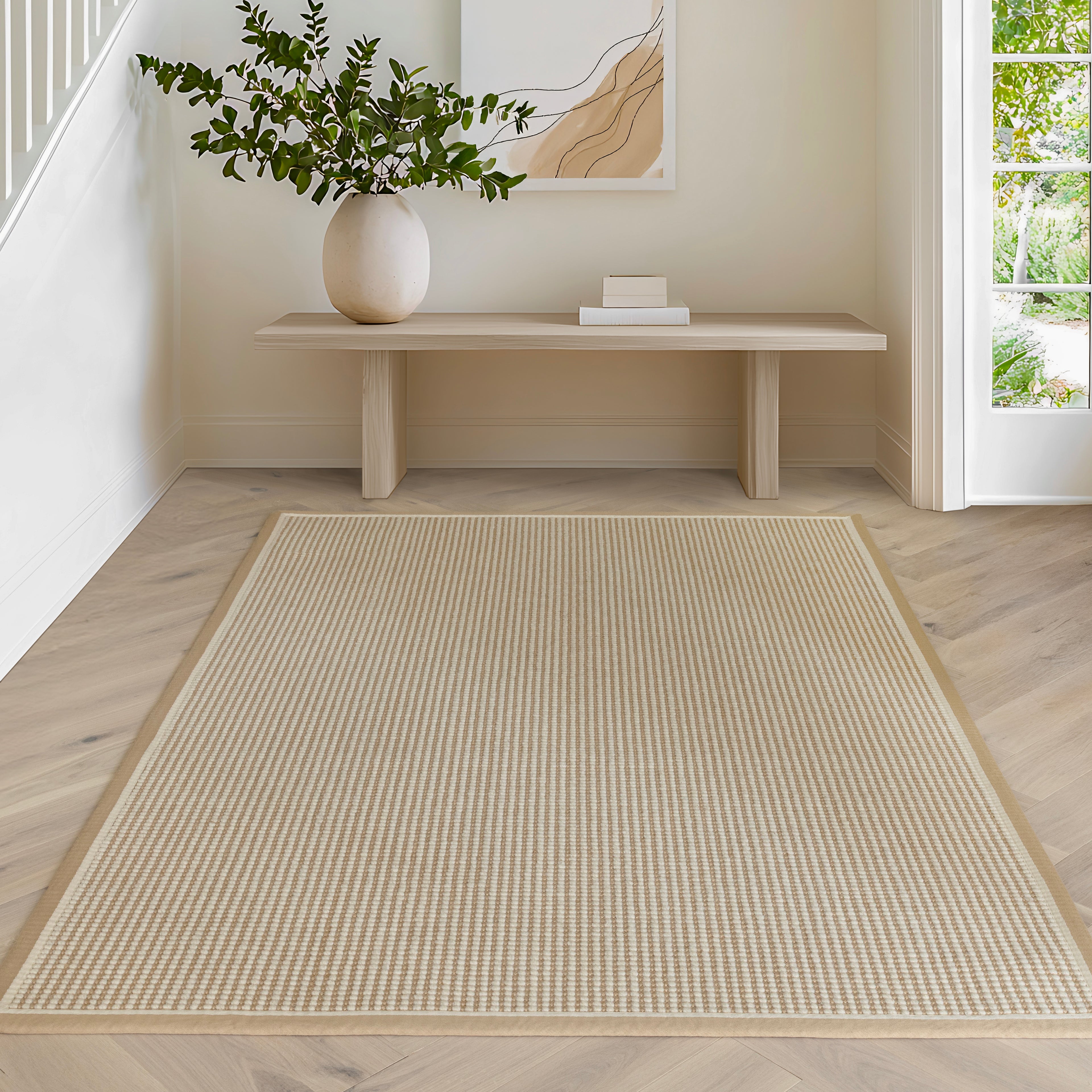 Korra Loop Linen Cream Rug