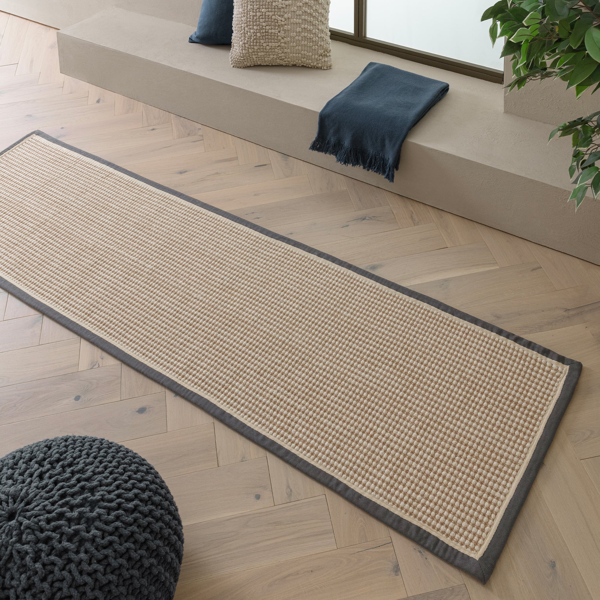 Alfombra Korra Loop Pizarra Crema