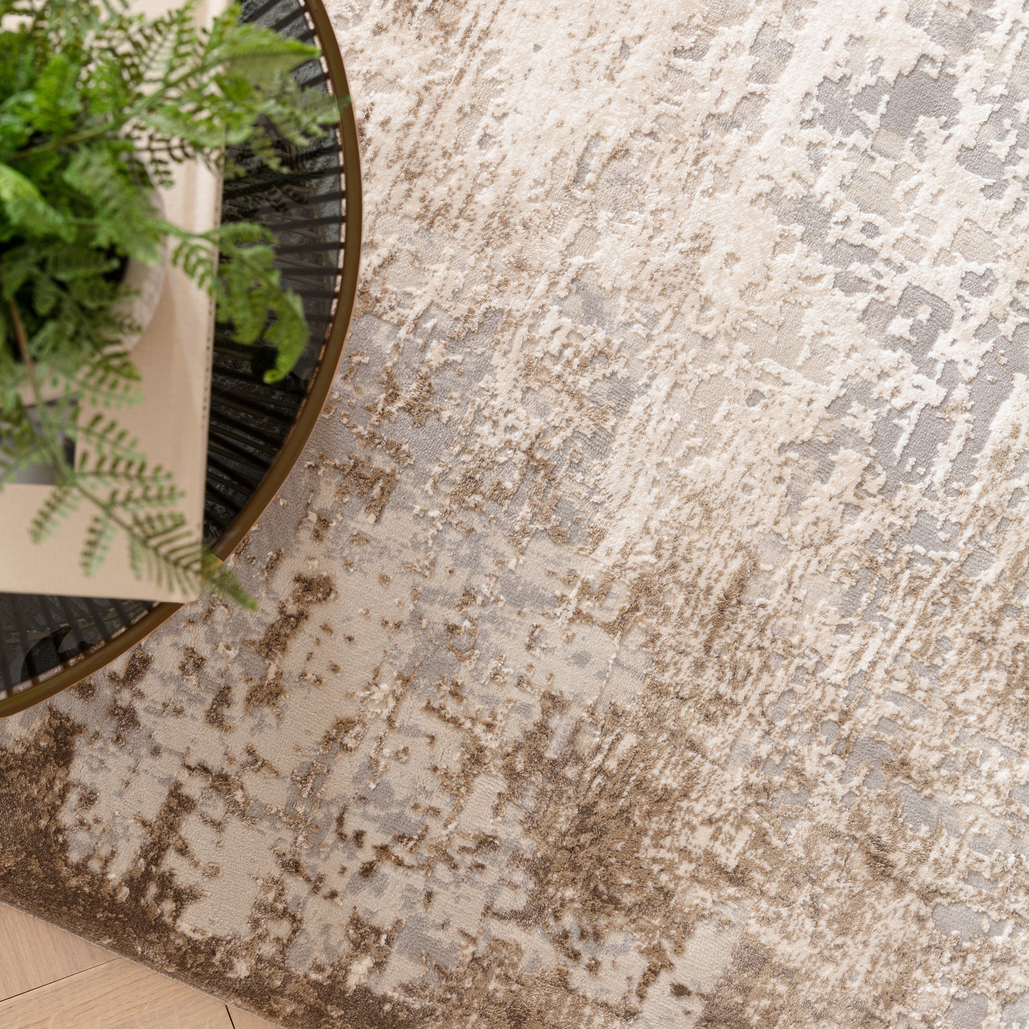 Alfombra Kuza Border Beige