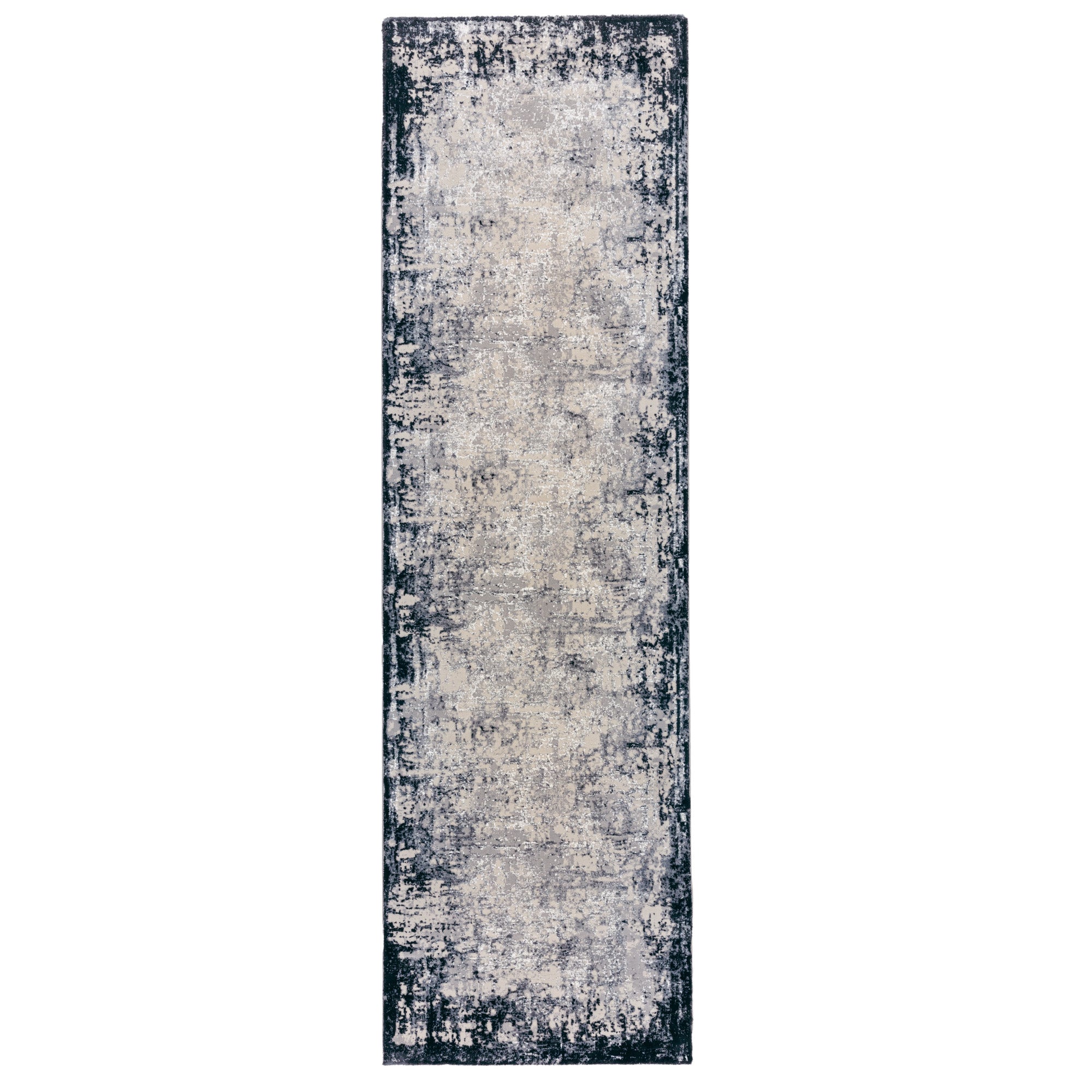 Alfombra Kuza Border Azul Marino