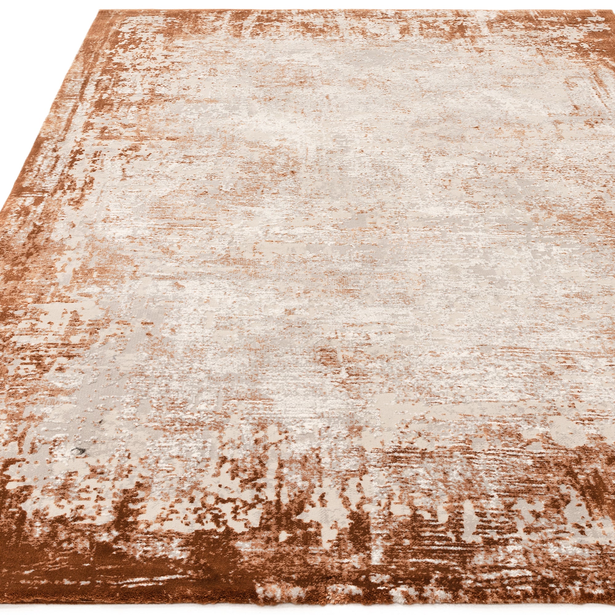 Alfombra Kuza Border Terracota