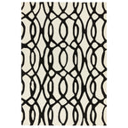 Alfombra de lana blanca Matrix Wire MAX35, hecha a mano con técnica de tufteado