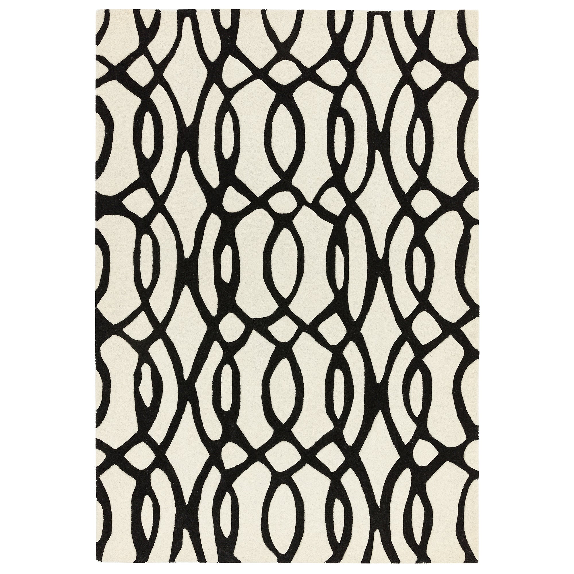 Matrix Wire White Hand Tufted Wool Rug MAX35