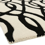 Alfombra de lana blanca Matrix Wire MAX35, hecha a mano con técnica de tufteado