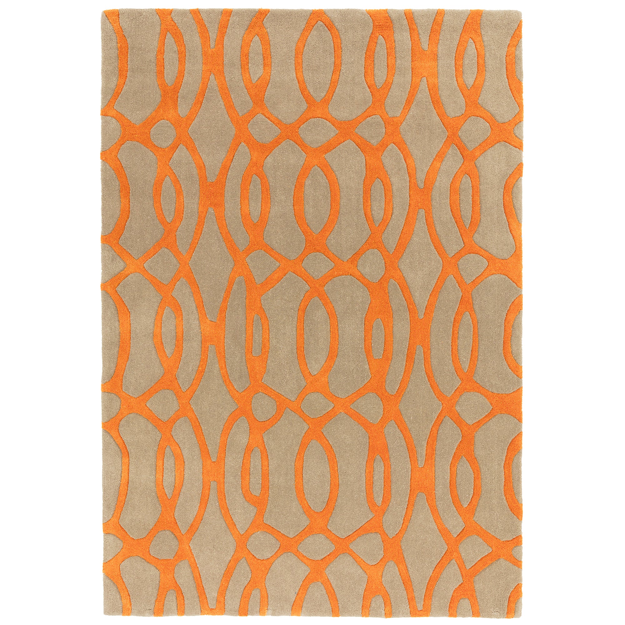 Matrix Wire Orange Hand Tufted Wool Rug MAX37