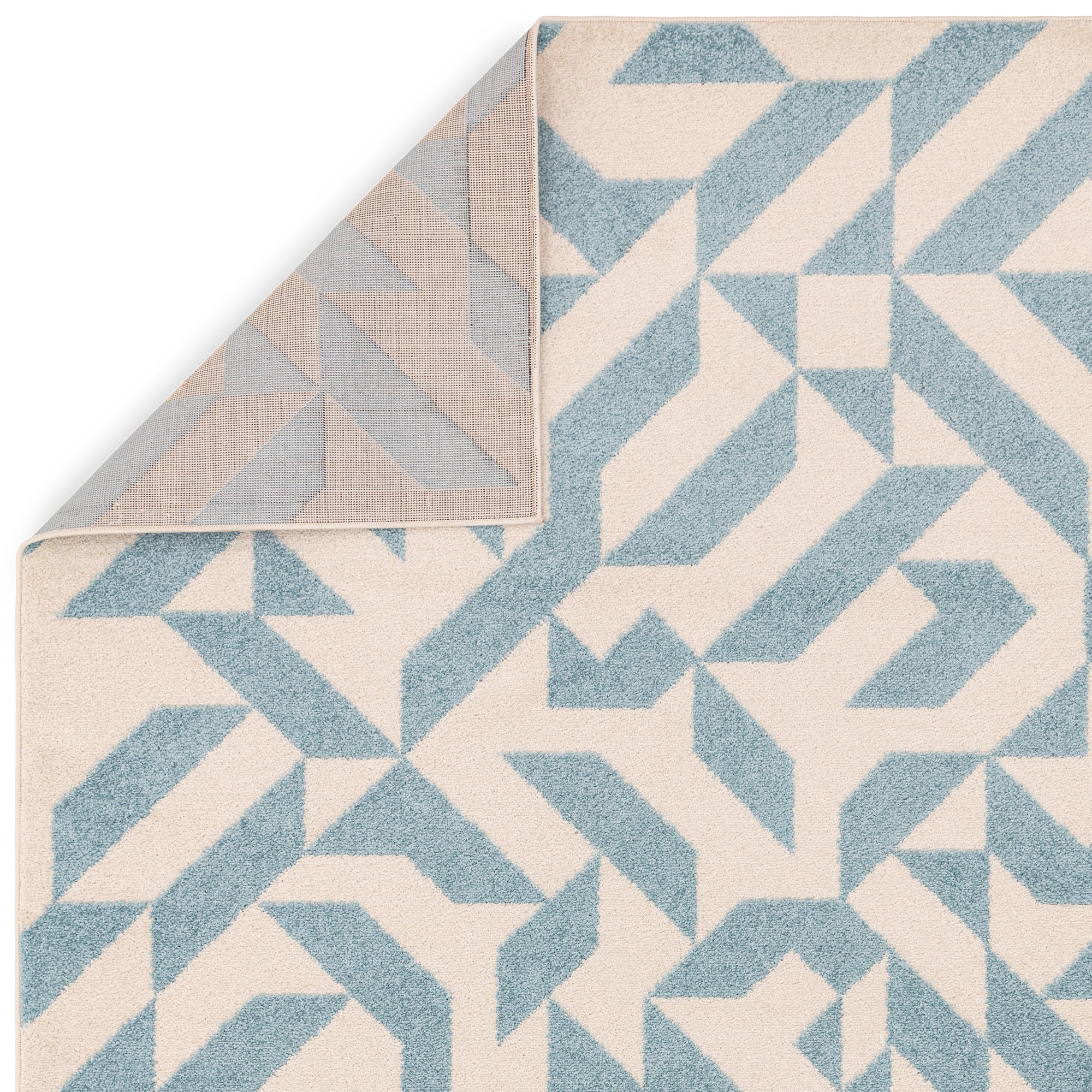Alfombra Muse MU03 con formas azules