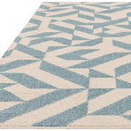 Alfombra Muse MU03 con formas azules