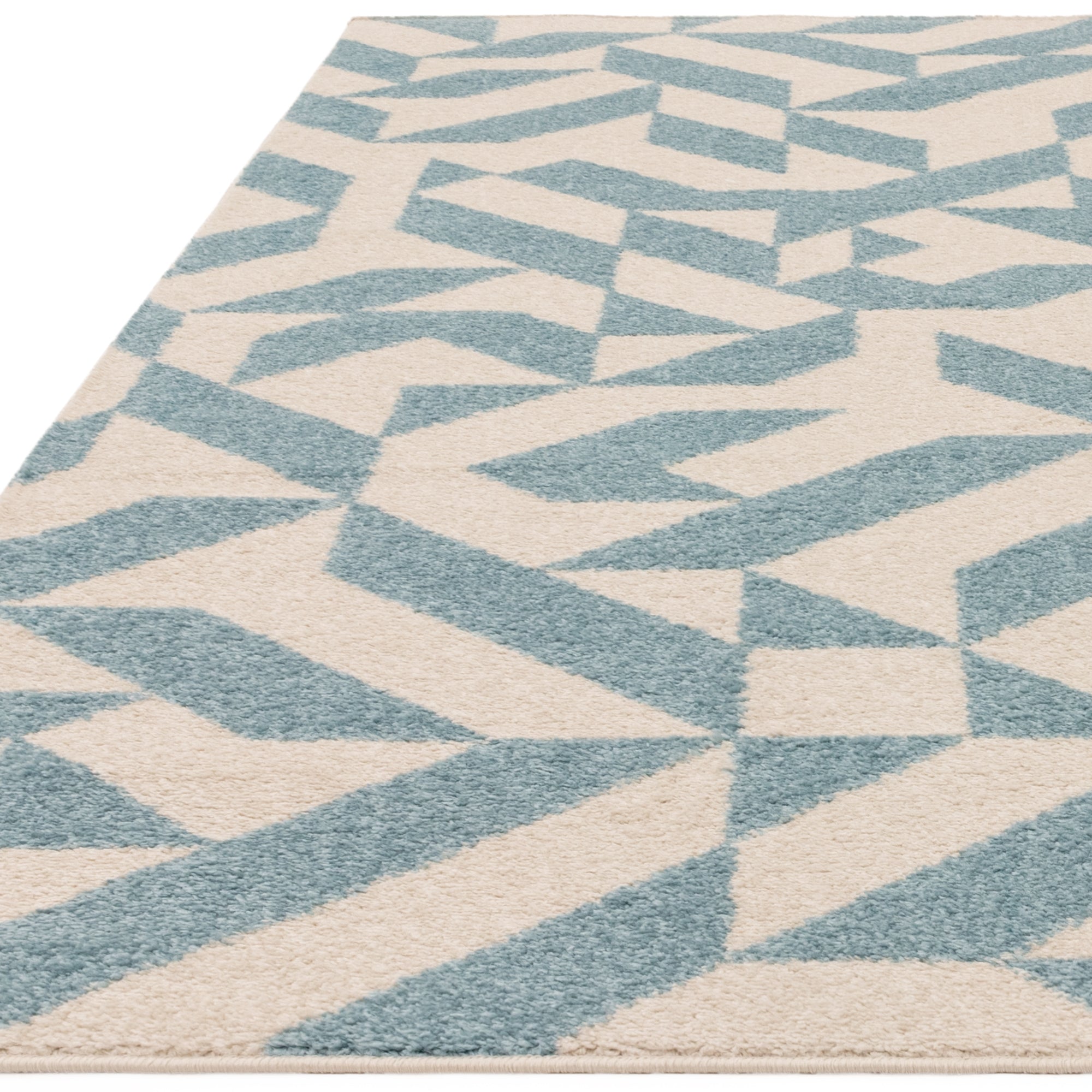 Alfombra Muse MU03 con formas azules