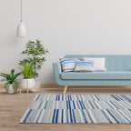 Alfombra Muse MU05 con rayas azules