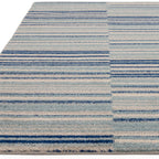 Alfombra Muse MU05 con rayas azules