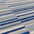 Alfombra Muse MU05 con rayas azules