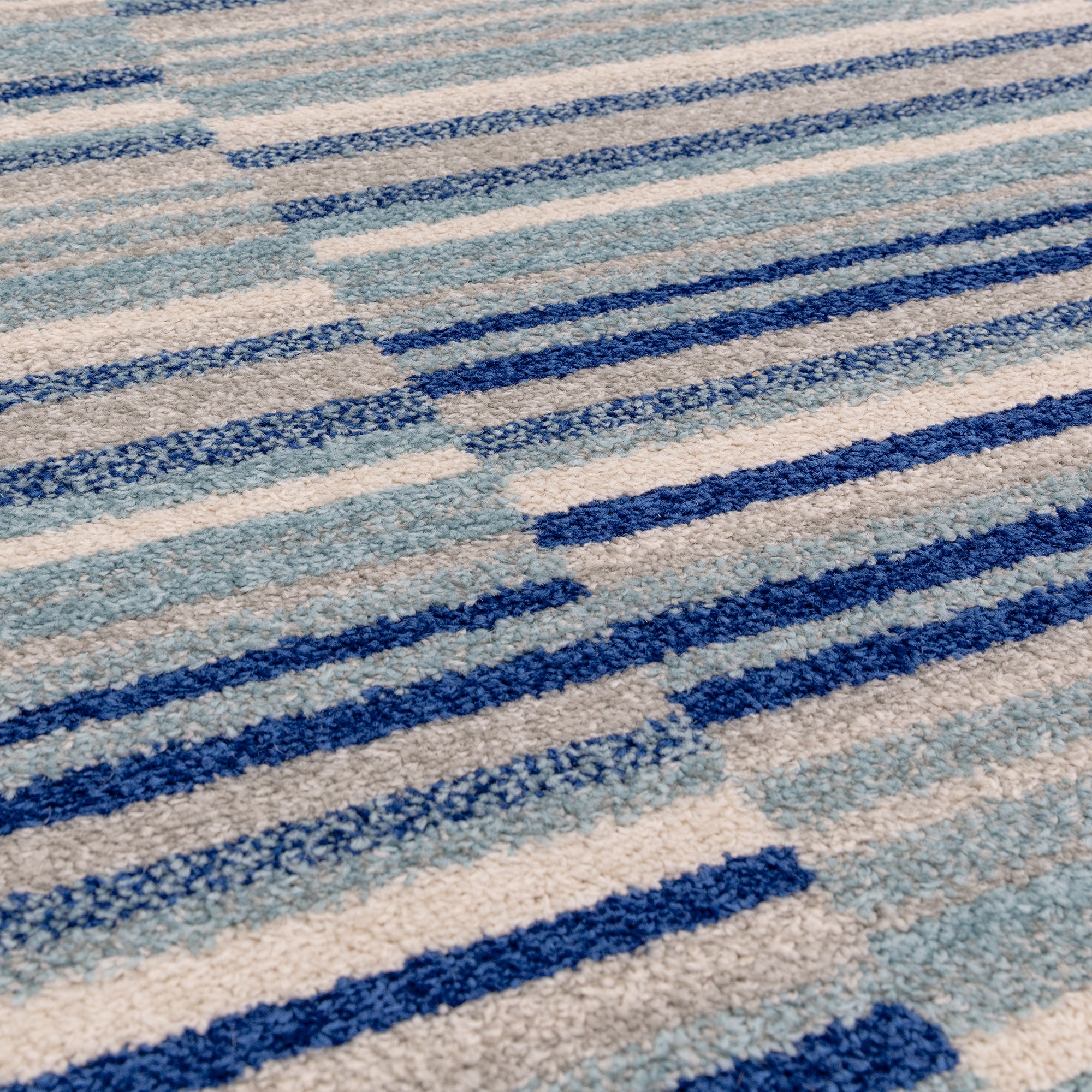 Alfombra Muse MU05 con rayas azules
