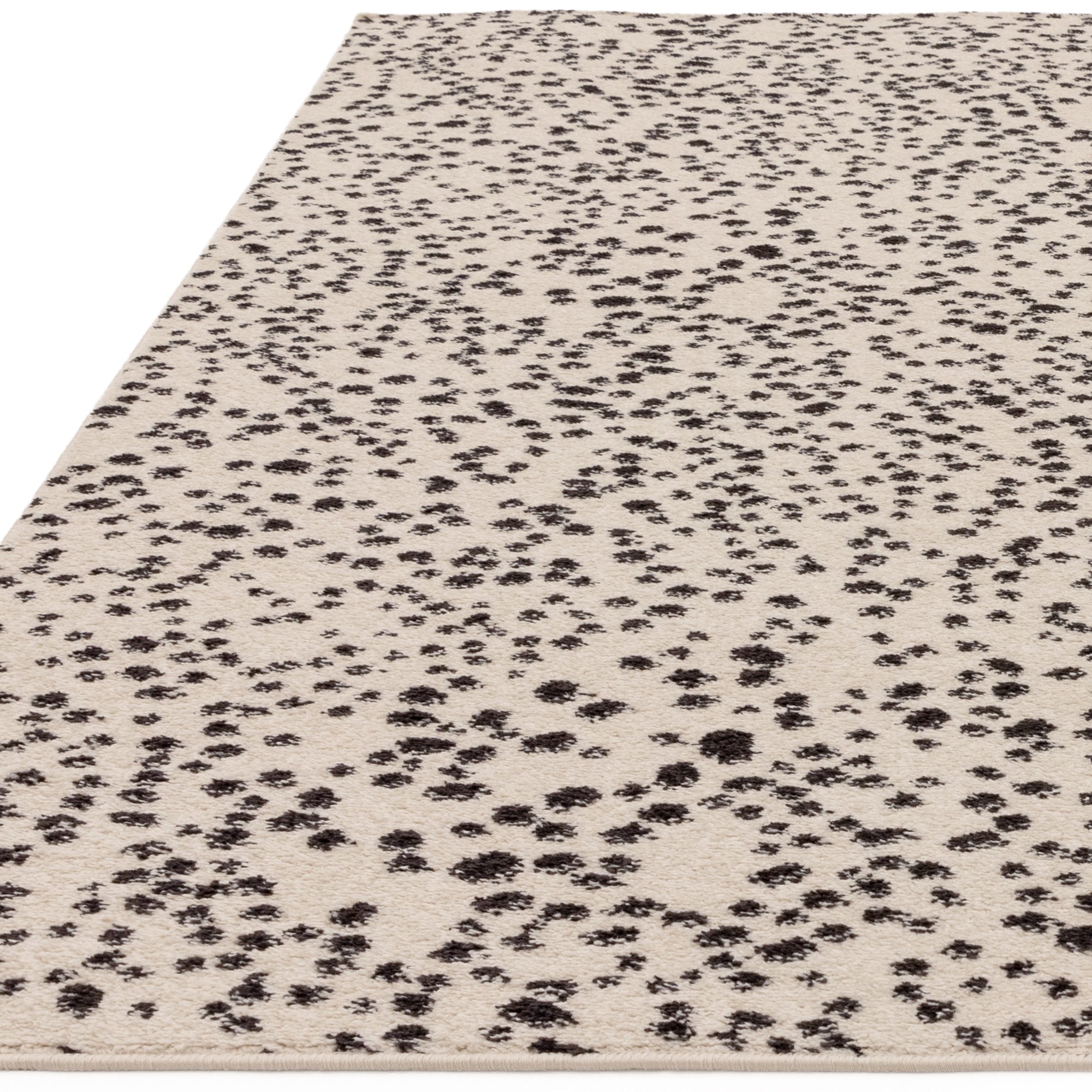 Alfombra Muse MU11 negra con manchas