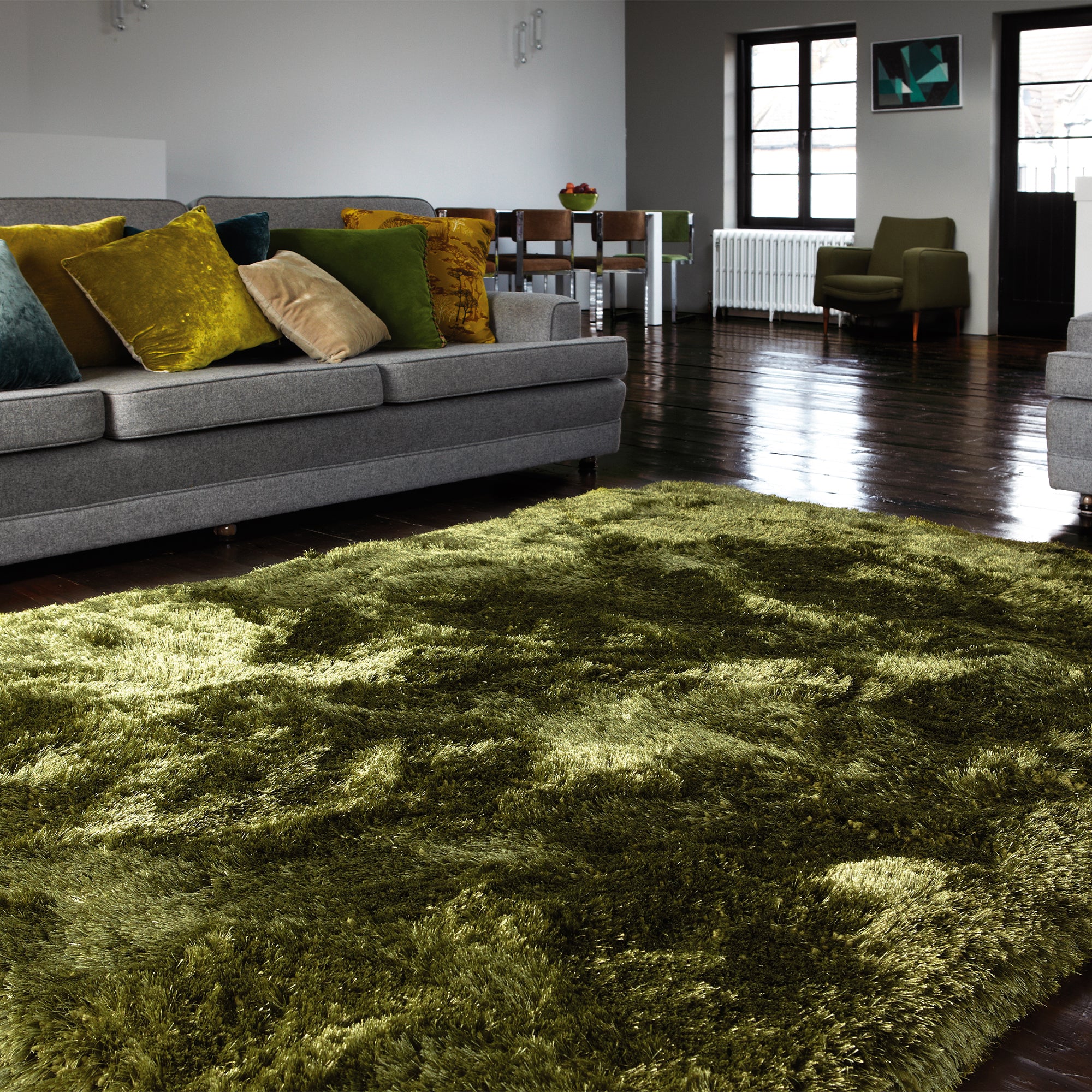 Plush Green Rug