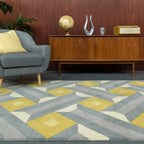 Alfombra Reef RF01 motivo ocre gris