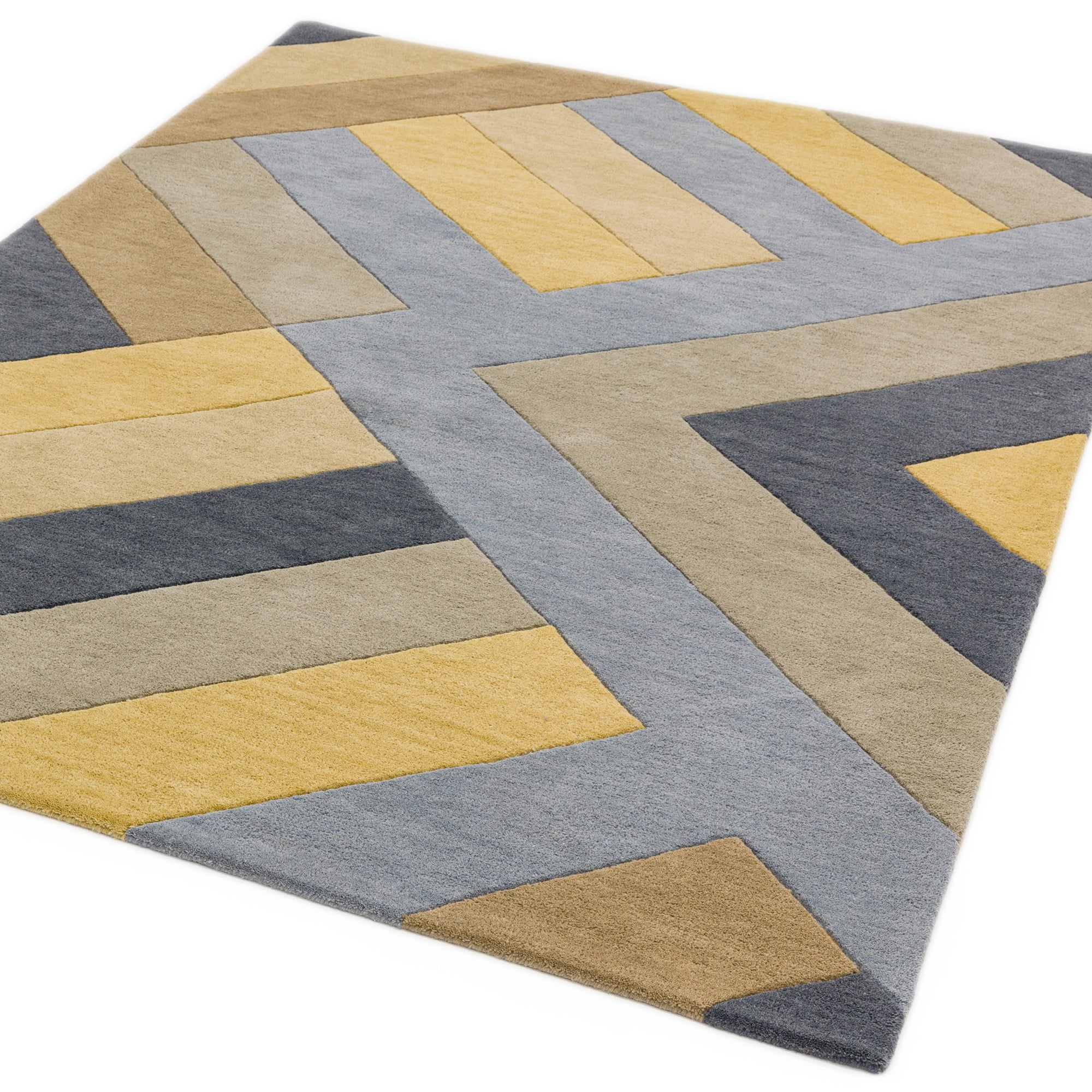 Reef RF02 Big Zig Ochre Grey Rug