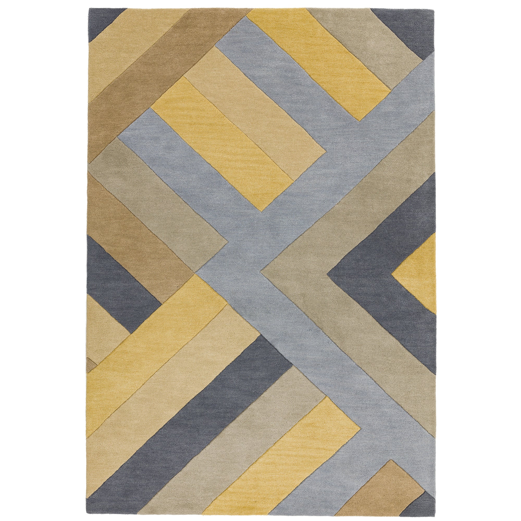 Reef RF02 Big Zig Ochre Grey Rug