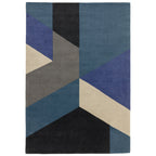 Alfombra Reef RF13 gran geométrica azul