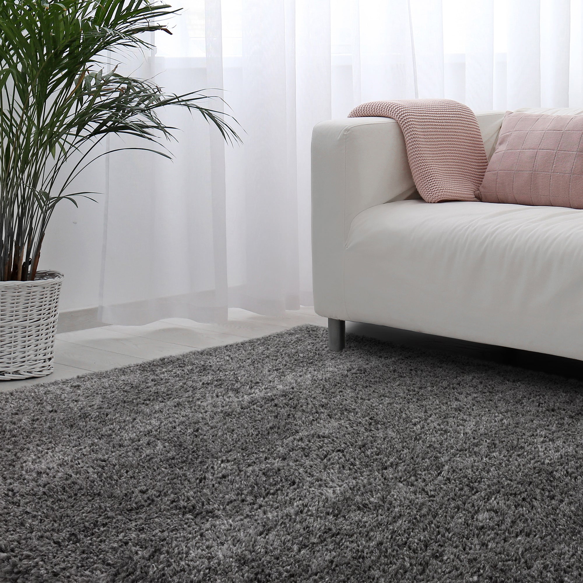 Ritchie Grey Soft Touch Shaggy Rug