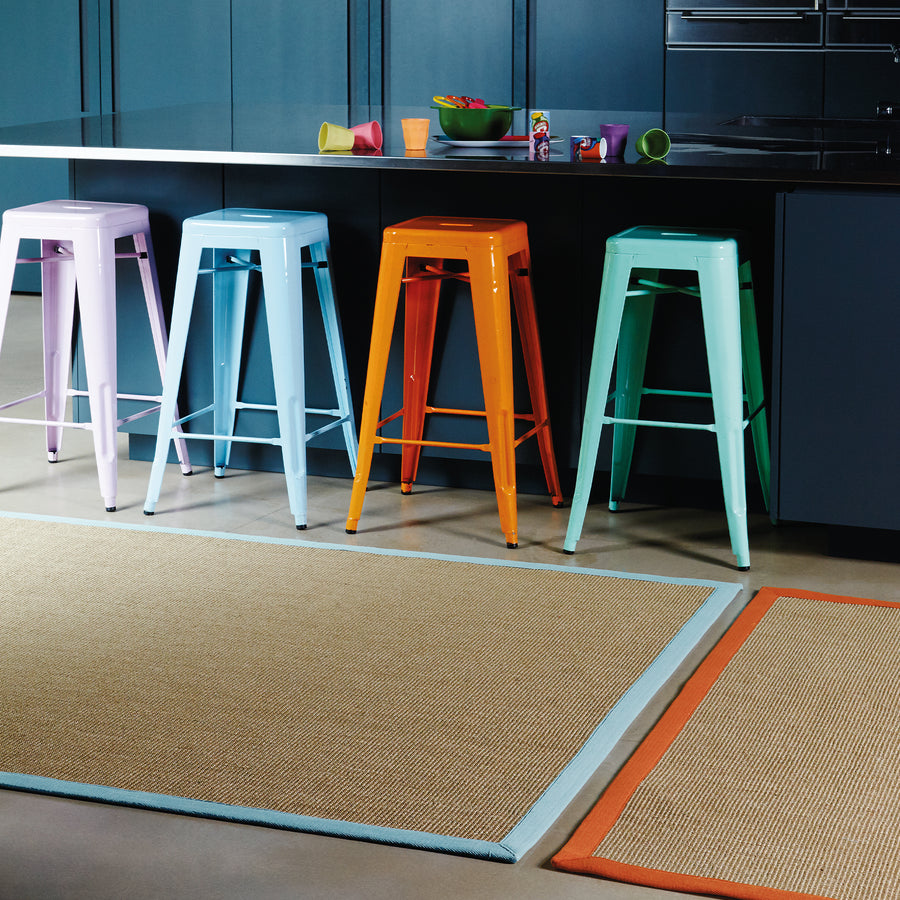Sisal Linen/Aqua Border Rug