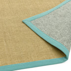 Sisal Linen/Aqua Border Rug