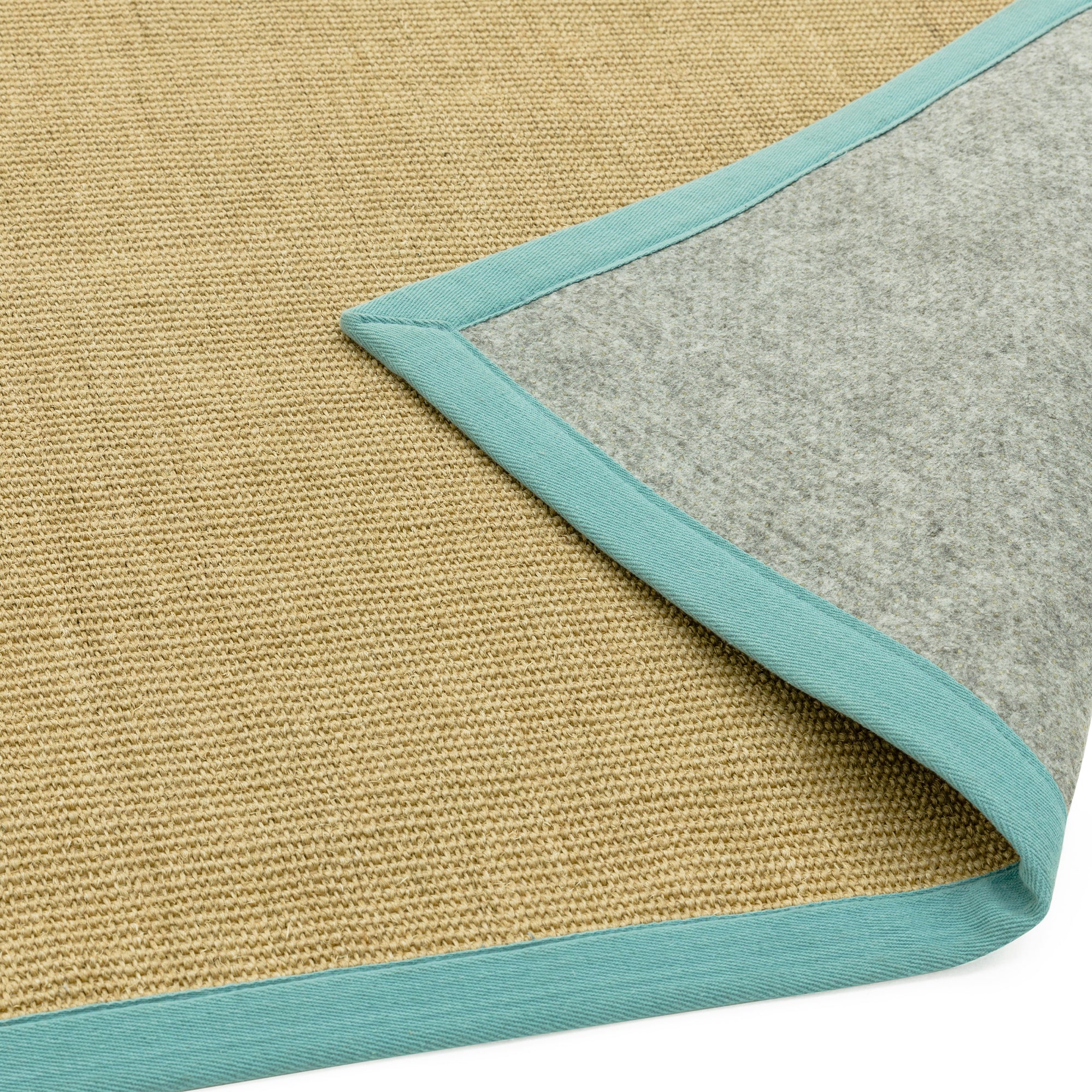 Sisal Linen/Aqua Border Rug
