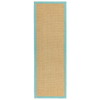 Sisal Linen/Aqua Border Rug