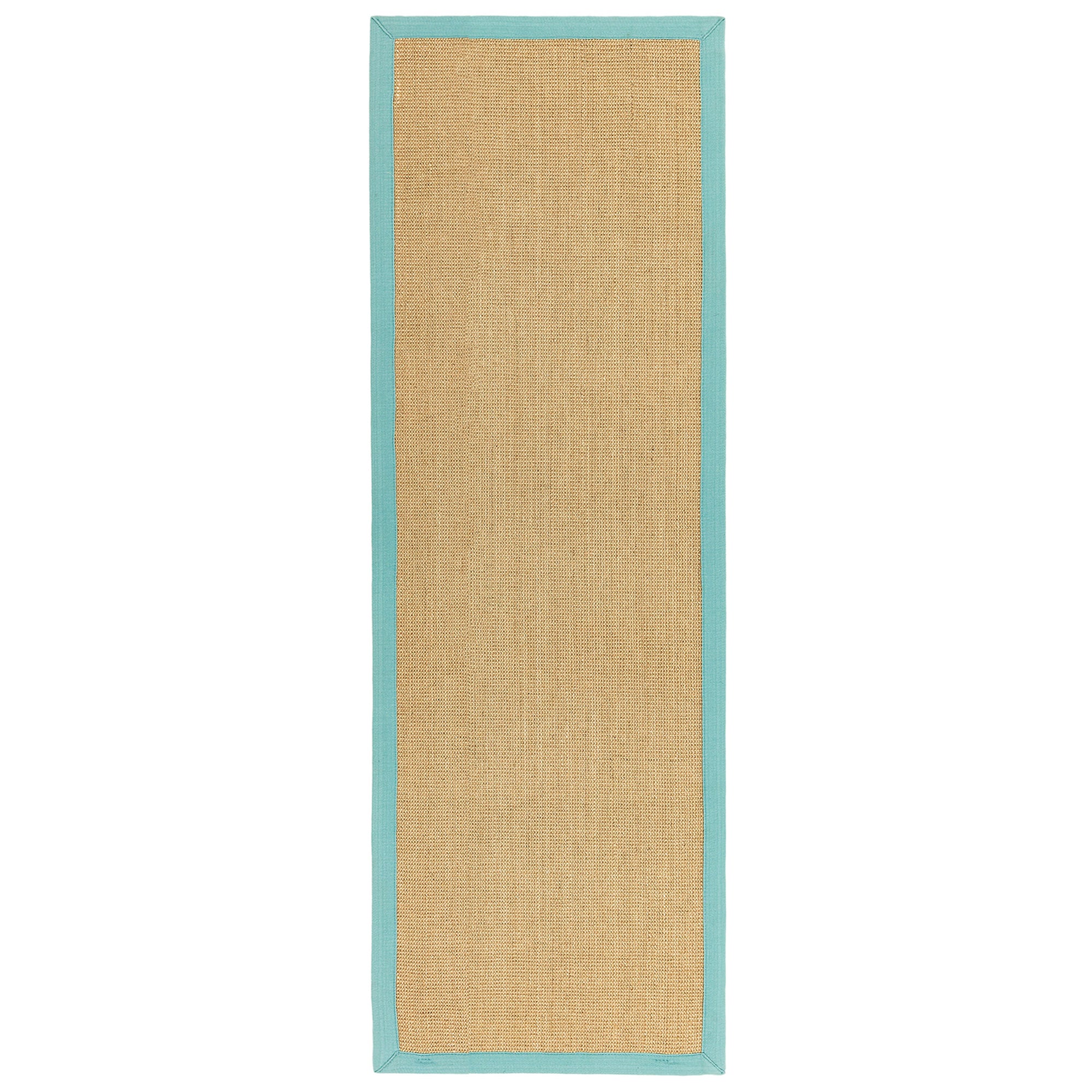 Sisal Linen/Aqua Border Rug