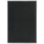 Alfombra Sisal Negro/Gris con Borde