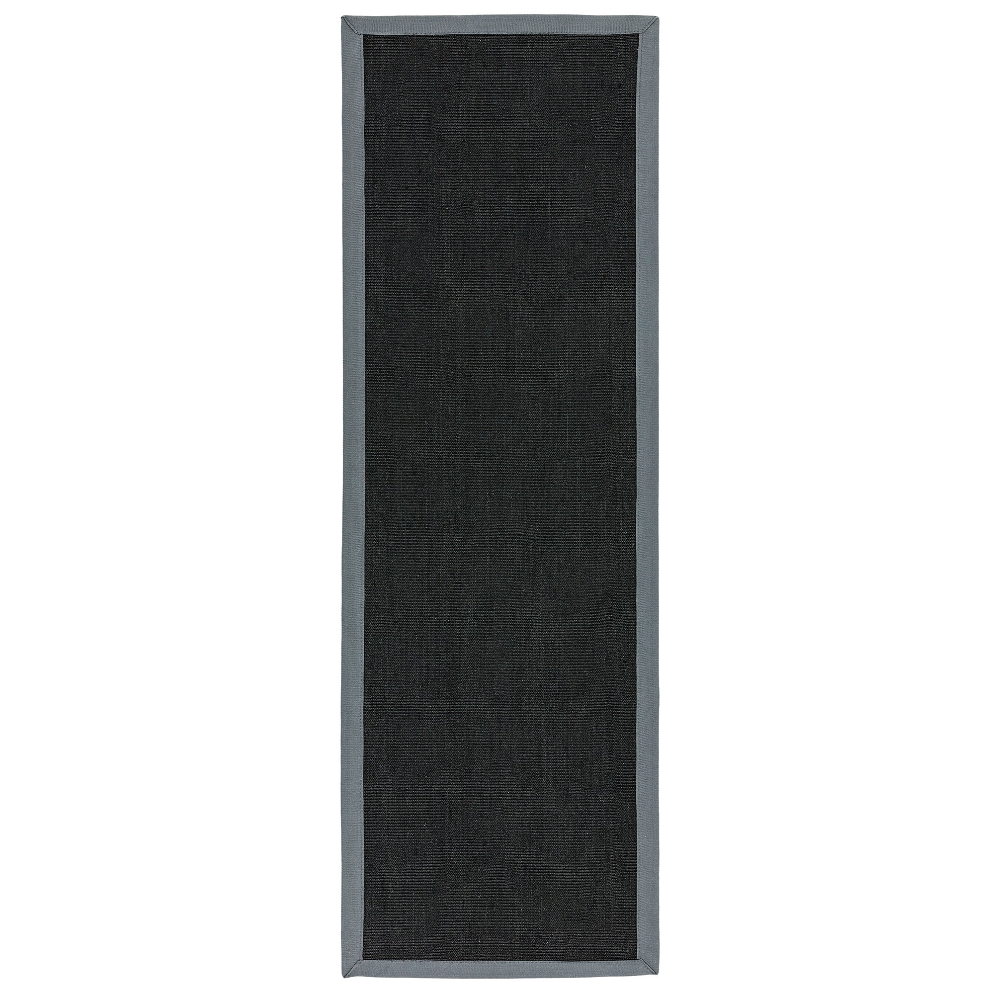 Alfombra Sisal Negro/Gris con Borde
