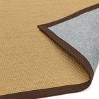 Alfombra Sisal Lino/Chocolate con Borde