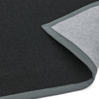 Alfombra Sisal Negro/Gris con Borde