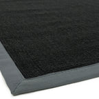 Alfombra Sisal Negro/Gris con Borde