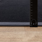 Alfombra Sisal Negro/Gris con Borde