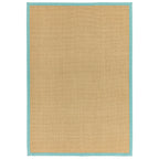 Sisal Linen/Aqua Border Rug