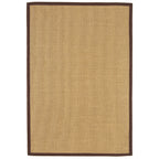 Alfombra Sisal Lino/Chocolate con Borde