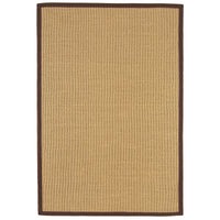 Sisal Linen/Chocolate Border Rug
