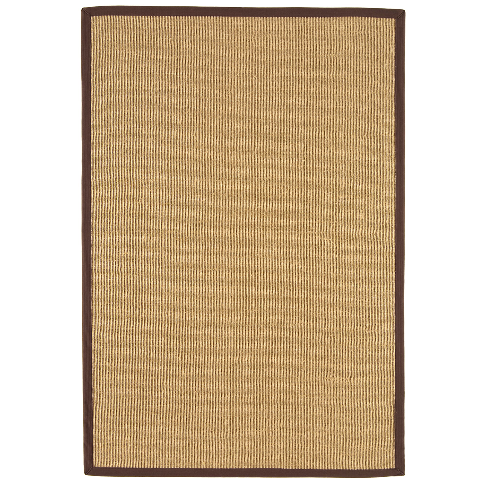 Sisal Linen/Chocolate Border Rug
