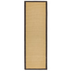 Alfombra Sisal Lino/Chocolate con Borde