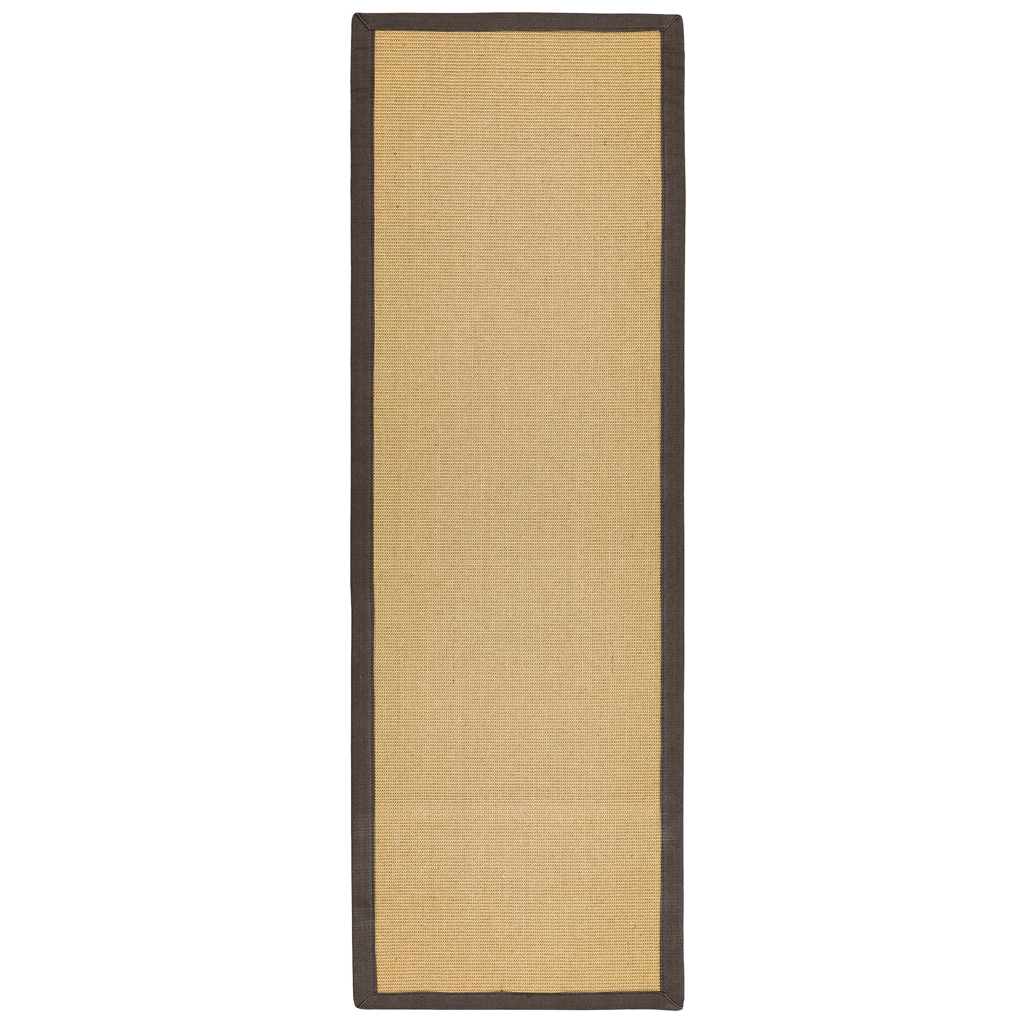 Alfombra Sisal Lino/Chocolate con Borde