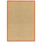 Sisal Linen/Orange Border Rug
