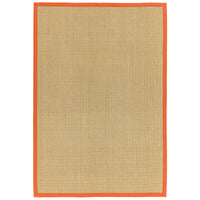 Sisal Linen/Orange Border Rug